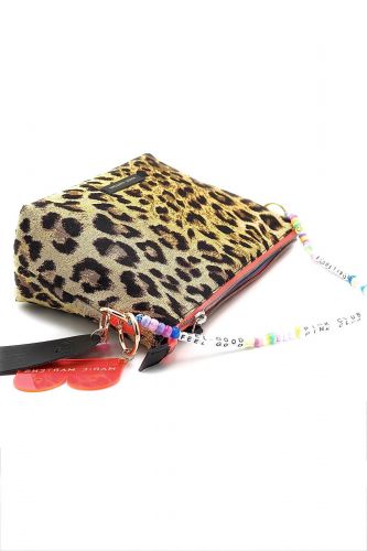 Pochette en toile épaisse léopard MARIE MERTENS | Marine