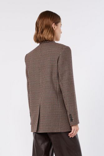 Blazer carreaux brun et rouge MAX MARA STUDIO | MARINE Auvelais