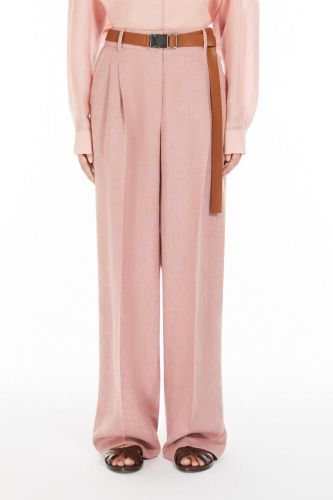 Pantalon en lin délavé rose MAXMARA STUDIO | Marine