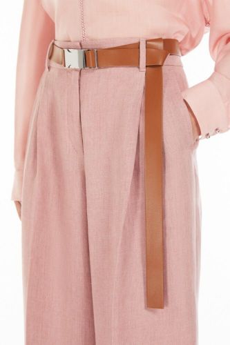 Pantalon en lin délavé rose MAXMARA STUDIO | Marine