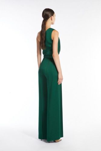 MaxMara Studio jumpsuit Vert femmes (jumpsuit chic one shoulder - GIOIRE emeraude) - Marine | Much more than shoes