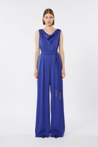 MaxMara Studio jumpsuit Bleu femmes (jumpsuit satin - DONATA bleu vif) - Marine | Much more than shoes