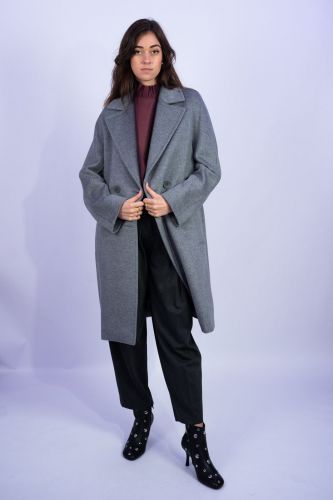 Manteau iconique double boutonnage gris MAXMARA STUDIO | Marine