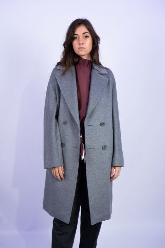 Manteau iconique double boutonnage gris MAXMARA STUDIO | Marine