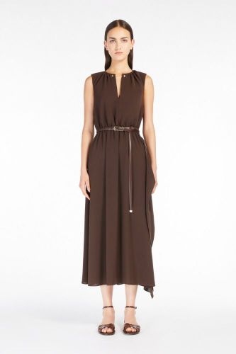 Robe en cady brune MAXMARA STUDIO | Marine