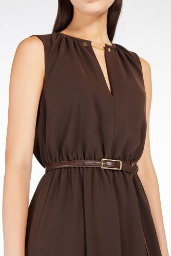 Robe en cady brune MAXMARA STUDIO | Marine