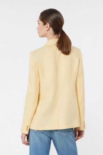 Blazer en lin jaune beurre WKND MAXMARA | Marine