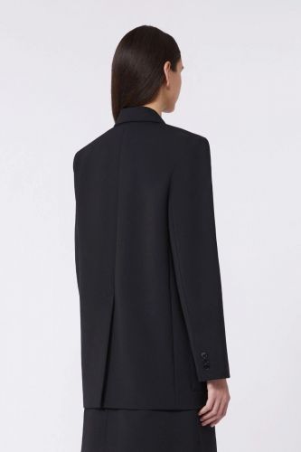 Blazer technique noir croisé en laine MAXMARA | Marine