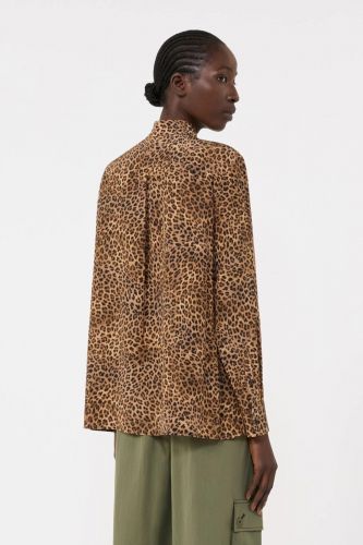 Chemise en soie léo MAXMARA | Marine