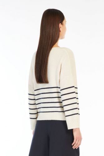 Pull à lignes en cachemire MAXMARA | Marine