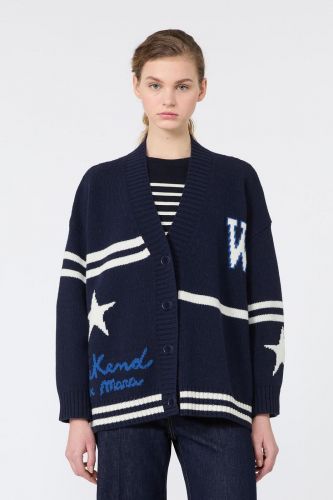 Pull cardigan bleu WEEKEND MAX MARA | MARINE Auvelais