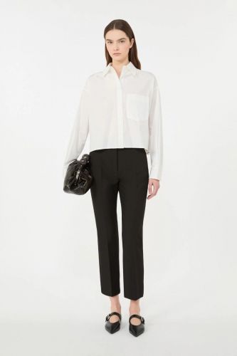 Chemise blanche dos plissé MAXMARA | Marine