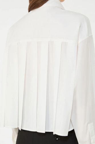 Chemise blanche dos plissé MAXMARA | Marine