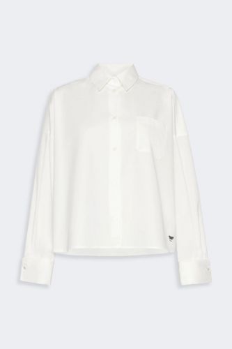 Chemise blanche en popeline de coton coupe boxy MAXMARA | Marine