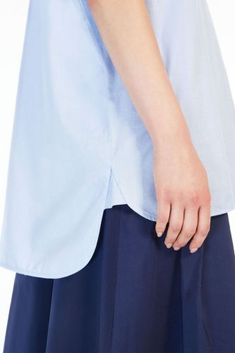 Chemise bleu à courtes manches MAXMARA | Marine