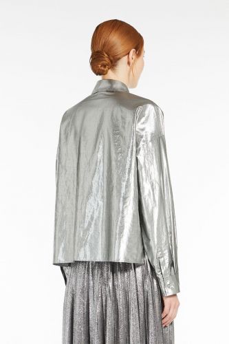 Chemise en coton lamé grise MAXMARA | Marine
