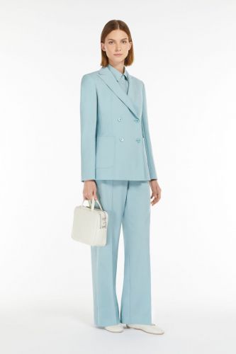 Pantalon palazzo bleu clair MAXMARA | Marine