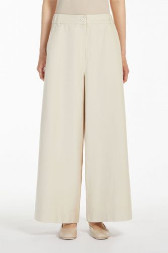 Pantalon en coton beige MAXMARA | Marine