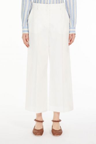 Pantalon en lin blanc MAXMARA | Marine