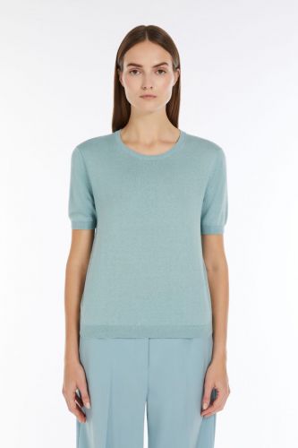 T-shirt en maille bleu MAXMARA | Marine