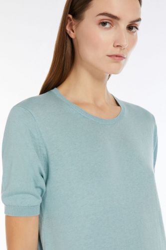 T-shirt en maille bleu MAXMARA | Marine