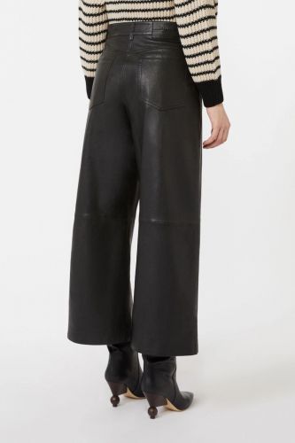 Pantalon en cuir nappa noir MAXMARA | Marine