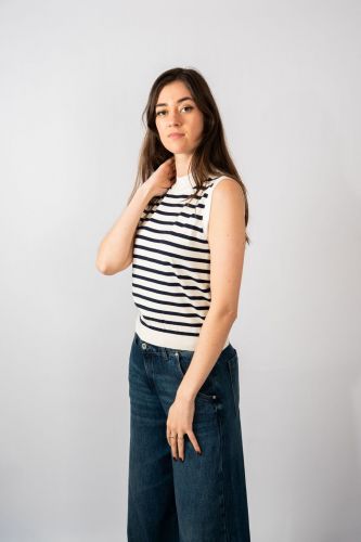 Débardeur marinière MAXMARA | Marine