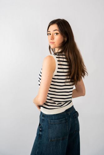 Débardeur marinière MAXMARA | Marine