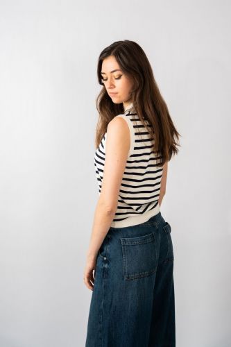 Débardeur marinière MAXMARA | Marine