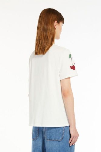 T-shirt blanc avec imprimés  MAXMARA | Marine