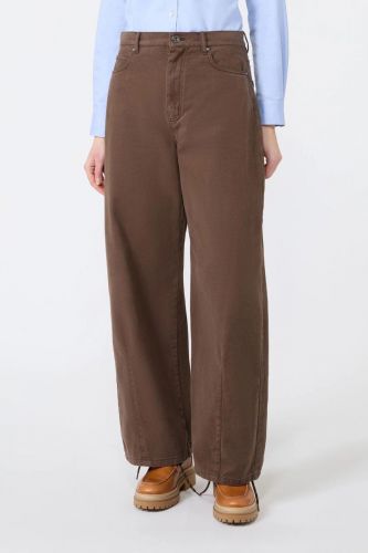Pantalon barrel denim marron glacé WEEKEND MAX MARA | MARINE Auvelais