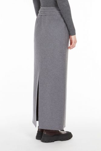 Jupe longue en jersey doux gris MAXMARA | Marine