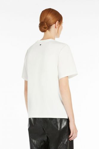 T-shirt blanc avec logo MAXMARA | Marine