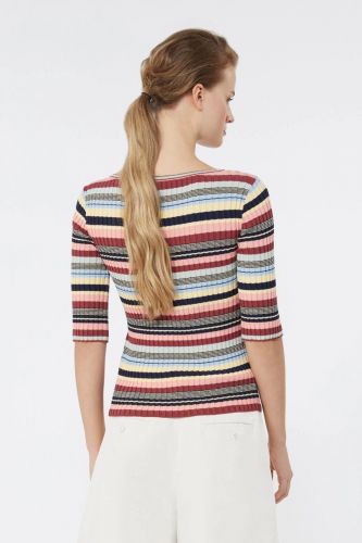 Blouse lignée multicolor côtelée MAXMARA | Marine