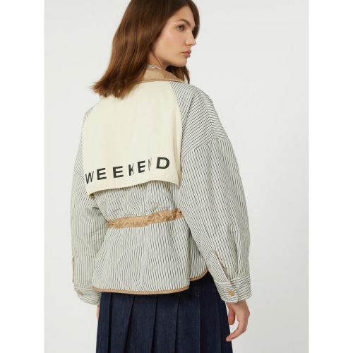 MaxMara-Weekend manteau Beige femmes (manteau reversible - SMALTO nude/lignes) - Marine | Much more than shoes