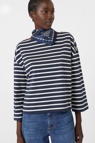 MaxMara-Weekend blouse Bleu/blanc