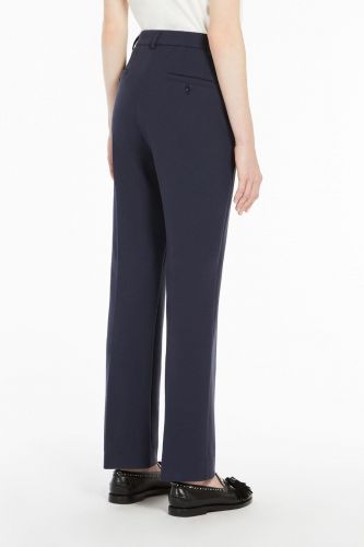 Pantalon en jersey de coton bleu MAXMARA | Marine