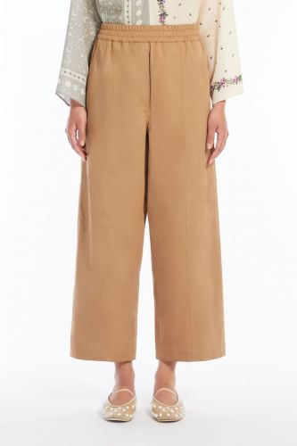 Pantalon court en coton camel MAXMARA | Marine