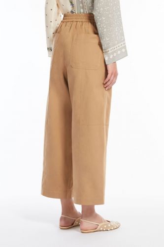 Pantalon court en coton camel MAXMARA | Marine