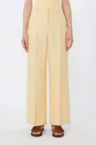 Pantalon en lin jaune beurre MAXMARA | Marine