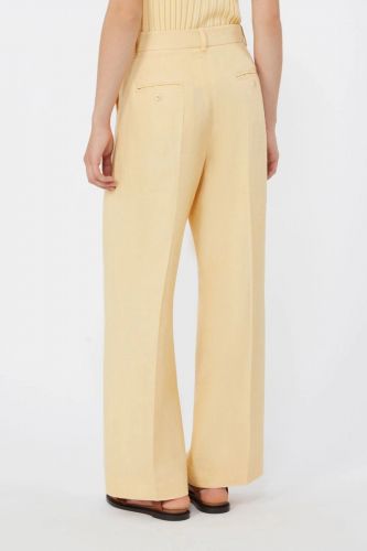 Pantalon en lin jaune beurre MAXMARA | Marine