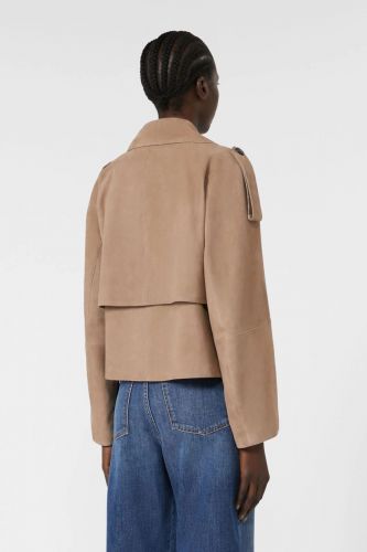 Trench-coat en suédée souple MAXMARA | Marine