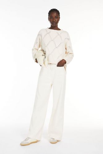 Pantalon en jeans blanc MAXMARA | Marine