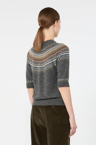 Pull gris et motif coloré WEEKEND MAX MARA | MARINE Auvelais