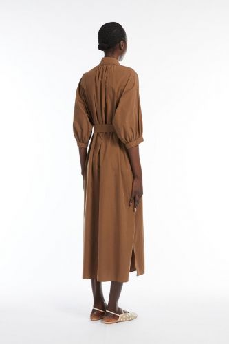 MaxMara-Weekend robe Brun femmes (robe chemisier longue popeline chocolat - CATONE robe café) - Marine | Much more than shoes