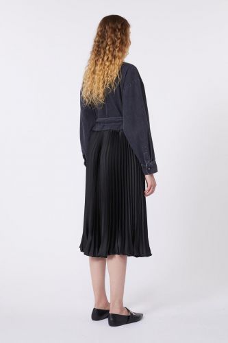 MaxMara-Weekend robe Noir femmes (robe jeans/plissée satin - CITRATO) - Marine | Much more than shoes