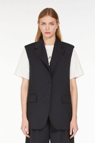 Blazer sans manches bleu marine MAXMARA | Marine