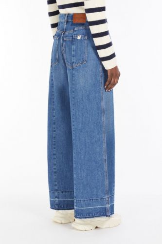 Jeans bleu délavé avec plis MAXMARA | Marine