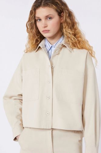 Surchemise droite beige MAXMARA | Marine