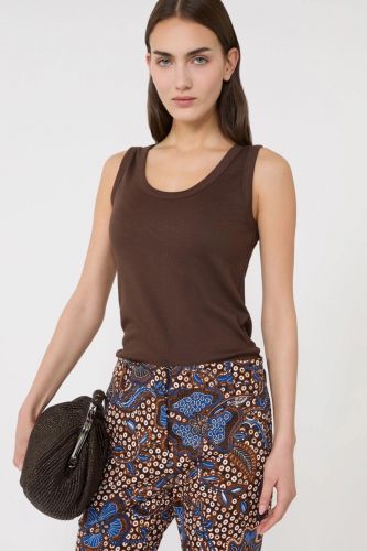 Top brun côtelé MAXMARA | Marine